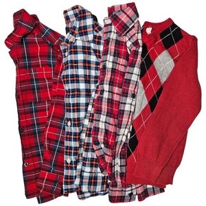 The Children’s Place Boys Lot Size 5/6 Sweaters And Flannels